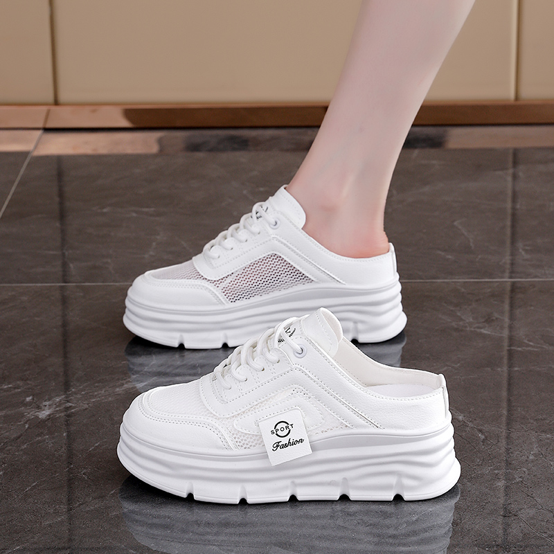 Giày lười nữ thoáng khí đế cao 7cm